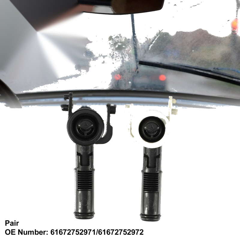 Mini Cooper Front Left Right Headlight Washer Nozzles (2002-2008)