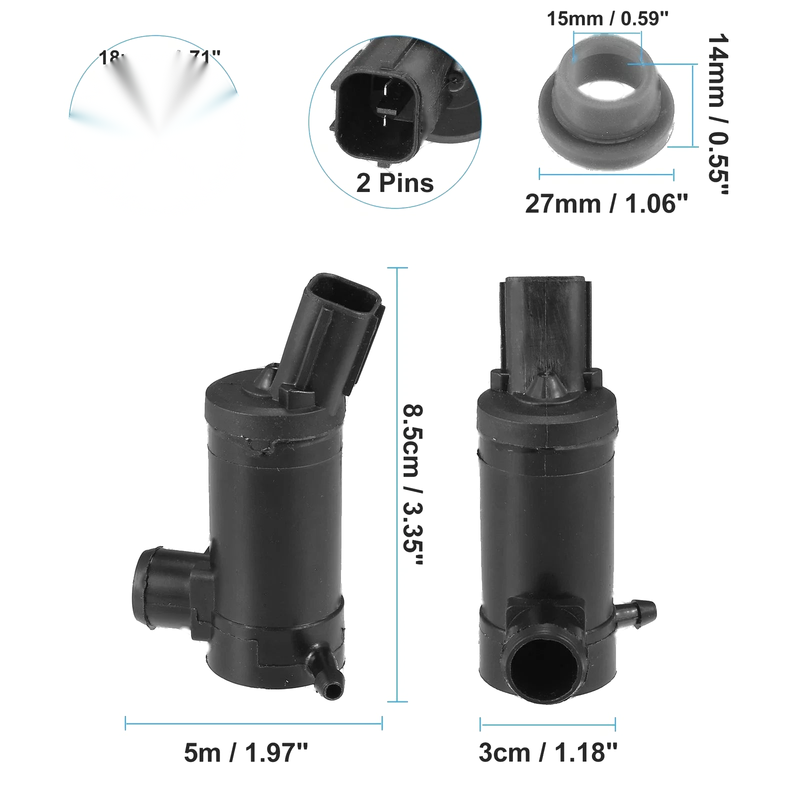 Subaru Forester 2.5L Windshield Washer Motor Pump (2006-2013)