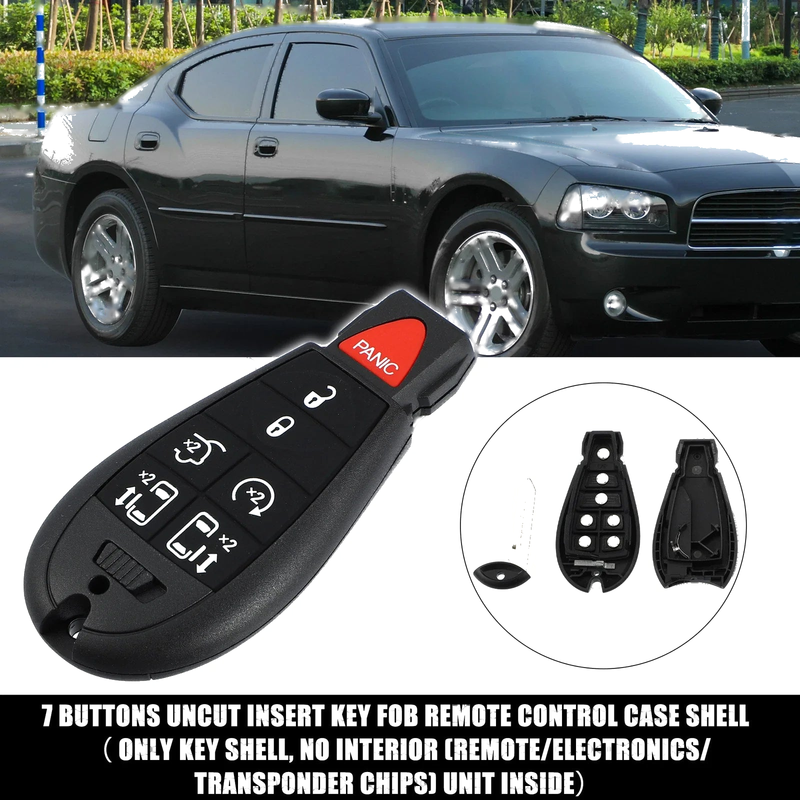 Keyless Entry Remote Key Shell Cover Dodge Chrysler No Chip