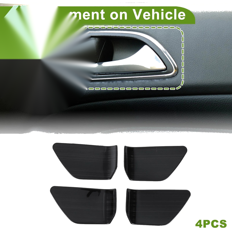 Nissan Rogue (2021-2025) Black Interior Door Handle Bowl Cover Trim