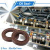 Make Model Oil Seal 25x42x7mm Brown FKM Rotary Shaft Seal 2 x