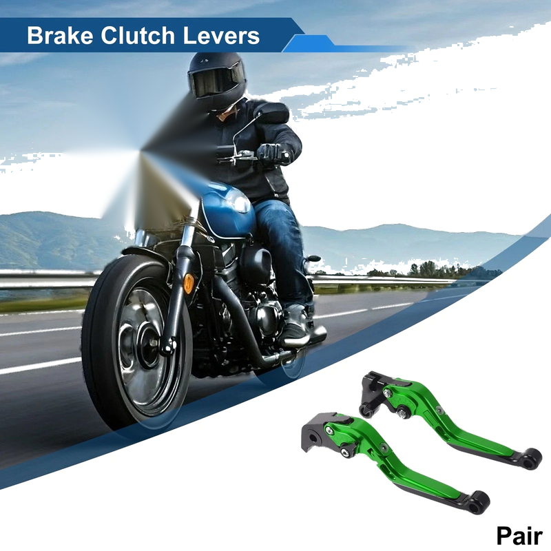 Yamaha YZF R1 Green Handle Black End Adjustable Brake Clutch Levers