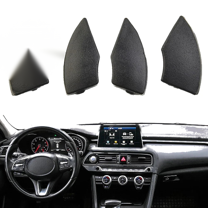 For500 4x Radio Cd Button Trim Mould-Cover Decor Removal Black