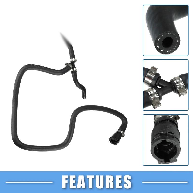 BMW X5 4.4L V8 (2004-2006) Rubber Black Coolant Hose No.17127509967