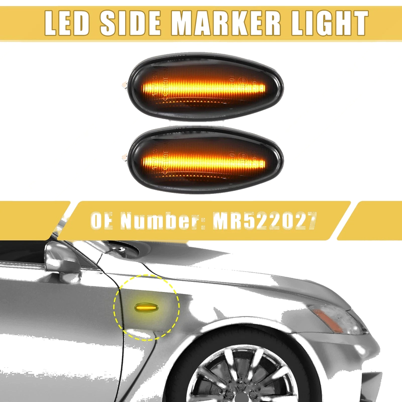 Mitsubishi Amber Front Sequential LED Side Marker Lights