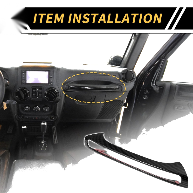 Jeep Wrangler JK 2 Door Glove Box Handle Switch Cover Trim (2007-2018)