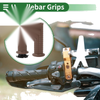 Motorcycle Grips 7/8in Hand Bar Throttle Cover Light Brown