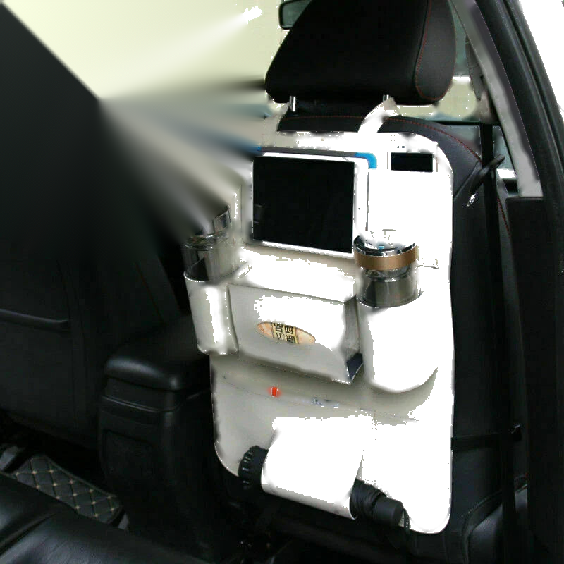 Car - PU Leather Travel iPad Holder Back Seat Organizer Bag (Fits Most Cars)