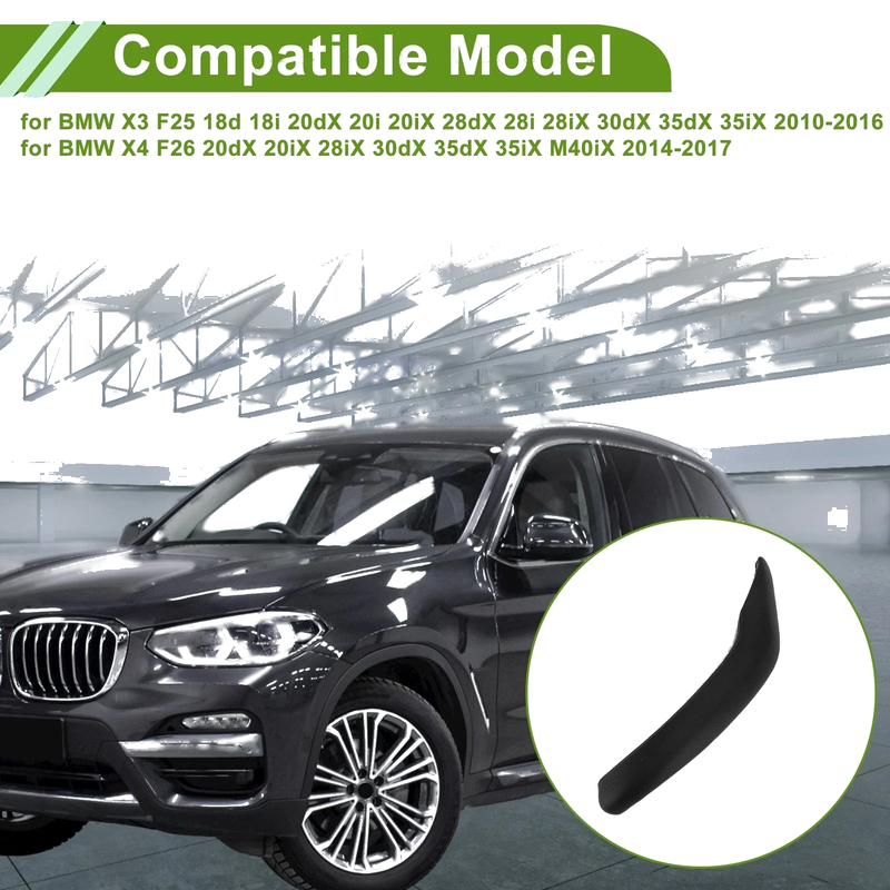 BMW X3 2010-2016 Black Door Handle Pull Trim Cover