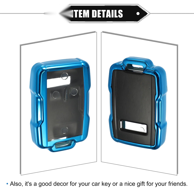 Chevy Suburban TPU Blue Key Fob Cover 4 Buttons