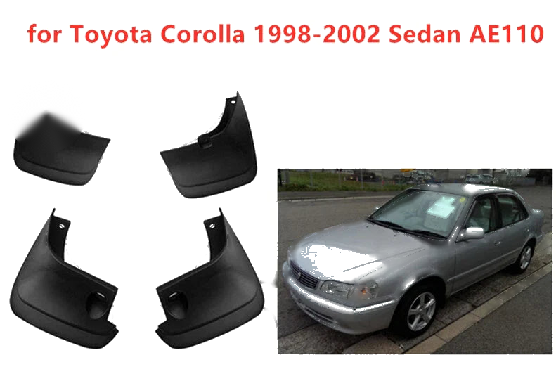 Toyota Corolla 4X Fender Mud Flaps Splash Guards (1998–2002)