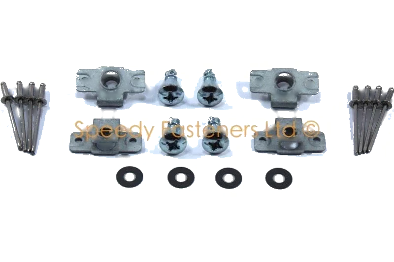 4x dzus clasp / silver quarter-turn / motorcycle fairing 17mm
