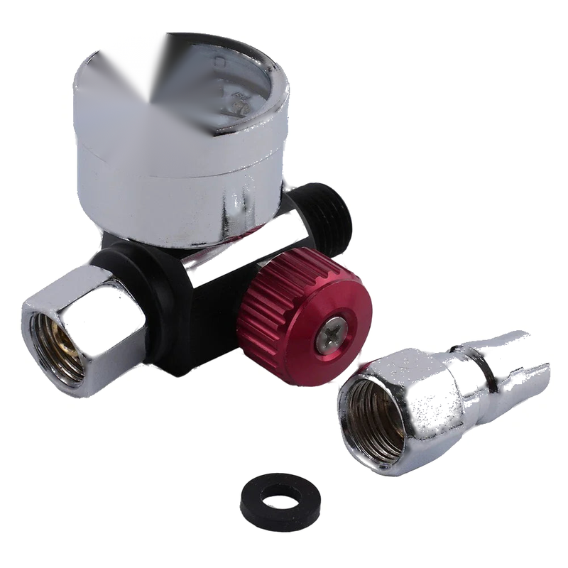 Advanced Air Pressure Regulator Tool with Barometer and Nozzle Attachment