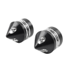 Harley Touring Dyna Road King Black & White Front Axle Cap Nuts