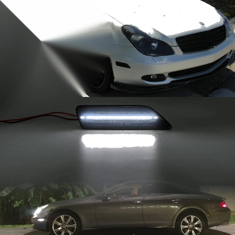 Mercedes W219 / C219 CLS Smoked Led White Side Marker Light (2006–2011)