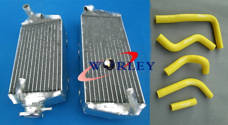 Suzuki RMZ450 Aluminum Radiator & Orange Hose (2008-2015)
