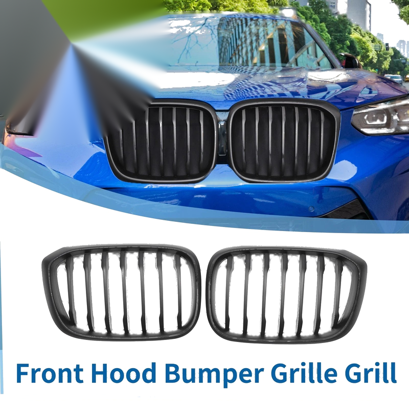BMW X3 G01 Front Upper Bumper Grille Matte Black Signal Slat (2020-2023)