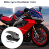 Rectangular with Hole Aluminum Alloy Motorcycle Hanging Hook 1 Set Titanium Tone