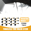 Cars Motorcycles PVR60 12 Pcs Tubeless Tire Valve Gold Tone