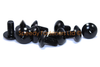 Motorcycle 10 Pack / m6 x 12mm Black Anodised Aluminium Fairing Bolts