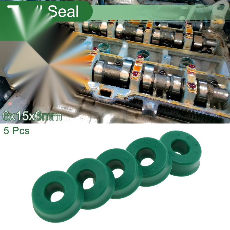 Car Oil Seal 6x15x6mm Seal Ring Rotary Shaft Seal TPU 5 Pcs
