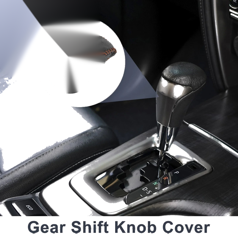 Toyota RAV4 Pebbled Black Brown 1 Pc Gear Shift Knob Cover (2019–2024)