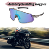 Motorcycle Riding Goggles Green Lens Clear Gray Frame Tri-Acetyl Cellulos