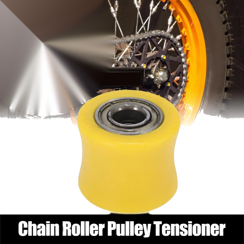 Motorcycle ATV Dirt Bike 10mm Chain Roller Pulley Tensioner Wheel Guide