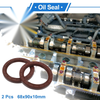 Make Model Oil Seal 2 Pcs Rotary Shaft Seal FKM Rubber 68x90x10mm Brown