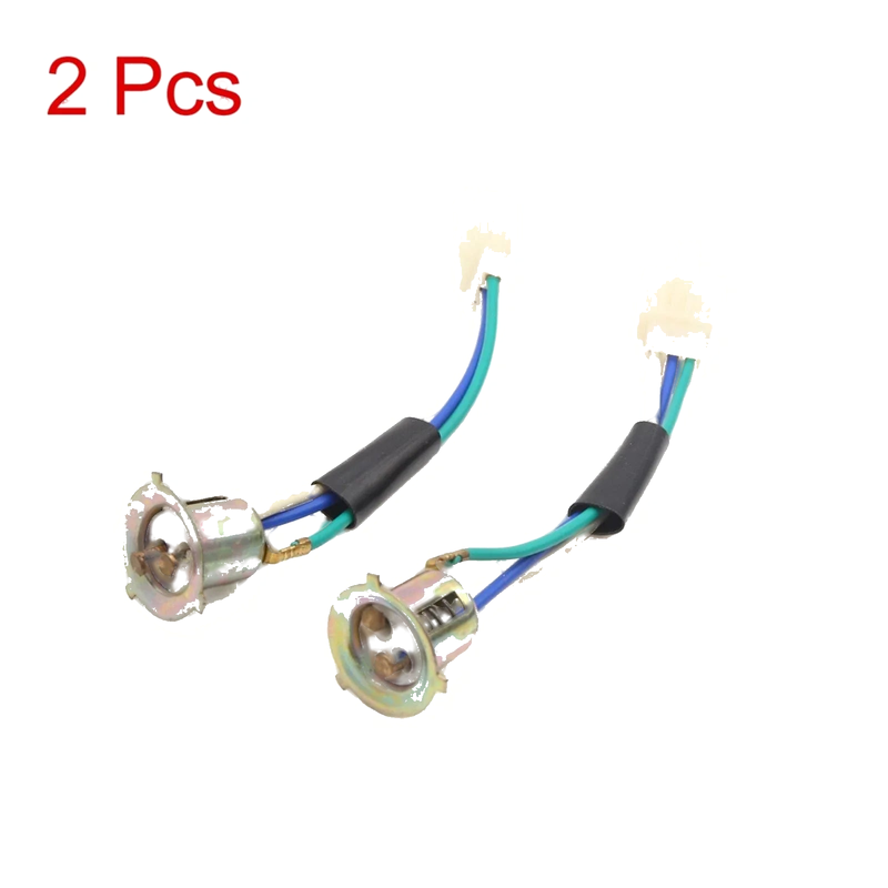 DY100 2 x 3 Pins Motorcycle Headlight Light Wires Harness Connector Sockets