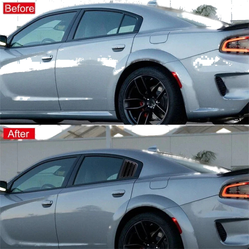 Dodge Charger Gloss Black Quarter Louver Covers (2011-2021)