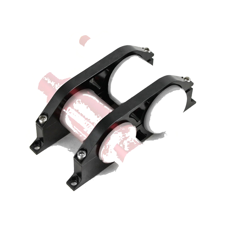 EFI Fuel Pump Black Anodized Aluminum Dual Mounting Bracket Set (N/A)