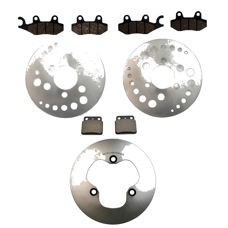 Suzuki LT-R450 Pair Front & Rear Disc Rotors & Semi-Metal Pads (2006–2009)