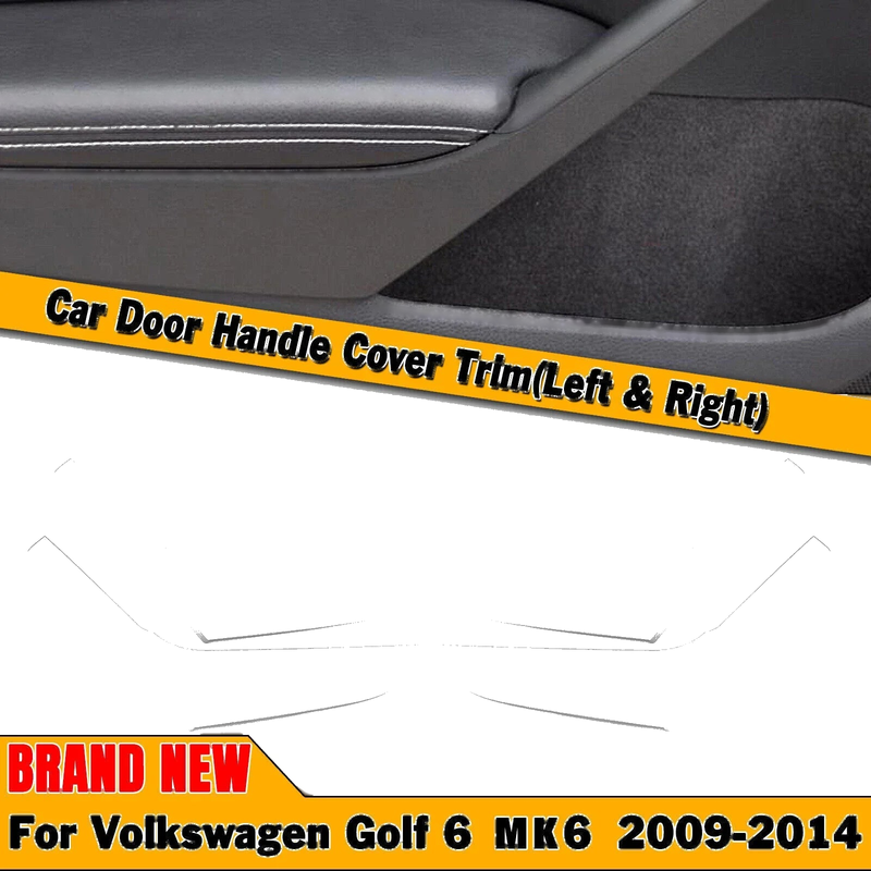 VW Golf 6 MK6 (2009-2014) Silver Inner Door Handle Covers 2 x