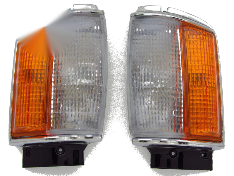 1983-1988 Toyota Hilux 2WD LN50 Chrome Corner Indicator Lights (2 x)