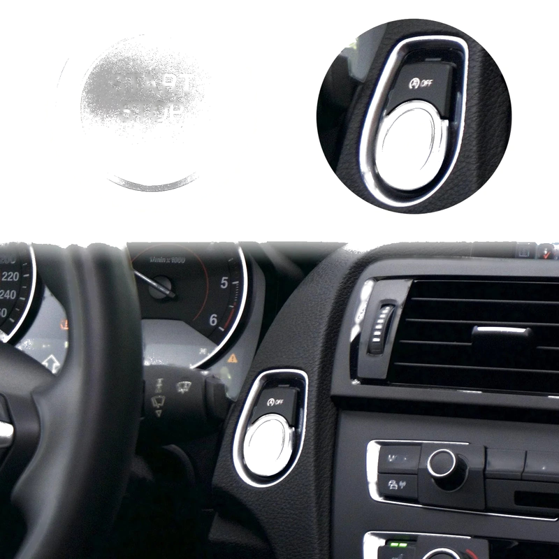 BMW 1 2 3 4 Series X1 X2 Silver Tone Start Stop Button Cap Ring