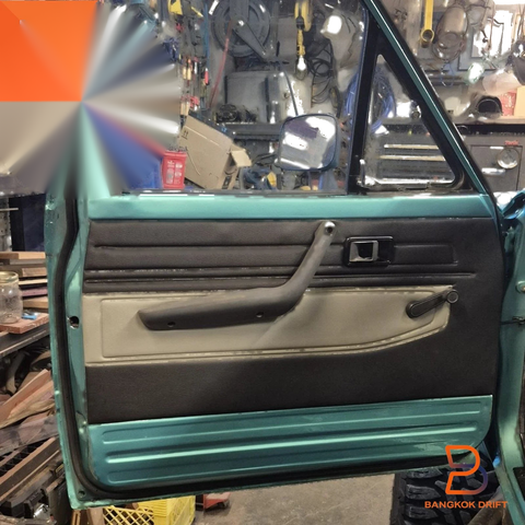 Toyota Hilux Ute Grey Interior Door Panel Pair + Clips (78-83)