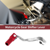 Bosuer M4 Folding Motorcycle Gear Shifter Lever Silver Tone Red Head