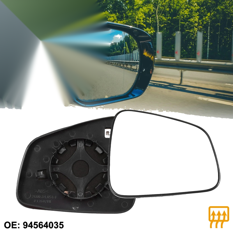 Chevrolet Trax Rearview Right Side Heated Mirror Glass with Backing Plate