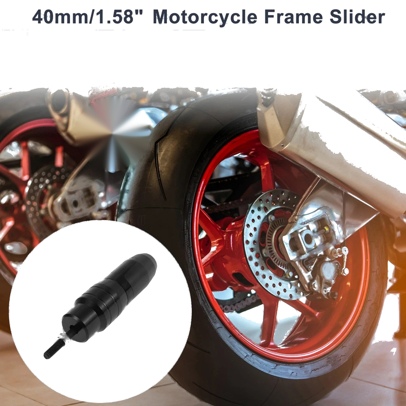 10mm Aluminum Alloy Motorcycle Slider Frame 1 Pc Black