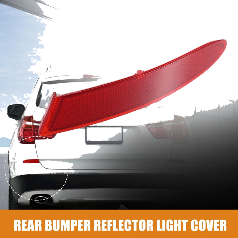 BMW X3 Red Rear Right Bumper Reflector Light Cover (2011-2014)