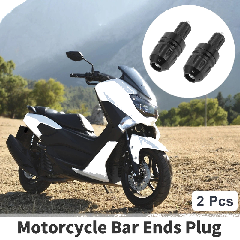 Motorcycle 2pcs / 7/8" 22mm / Motorcycle Bar Ends Plug Aluminum Alloy Black