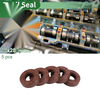 Rotary Shaft 5 Pcs Oil Seal 14x28x8mm Brown Fluorine Rubber Seal Ring