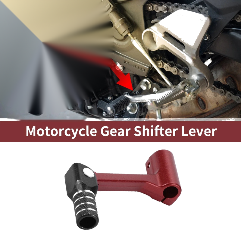 Bosuer Cheetah Red Black Shifter Lever / Foldable