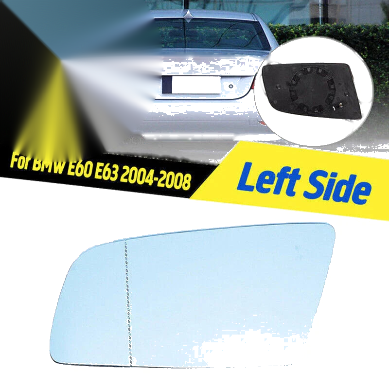 BMW E60 E61 E63 E64 525i 530i Heated Blue Left Wing Mirror Glass (03-10)