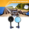 M8 Motorcycle Rear View Mirror Handlebar Aluminum Black Blue
