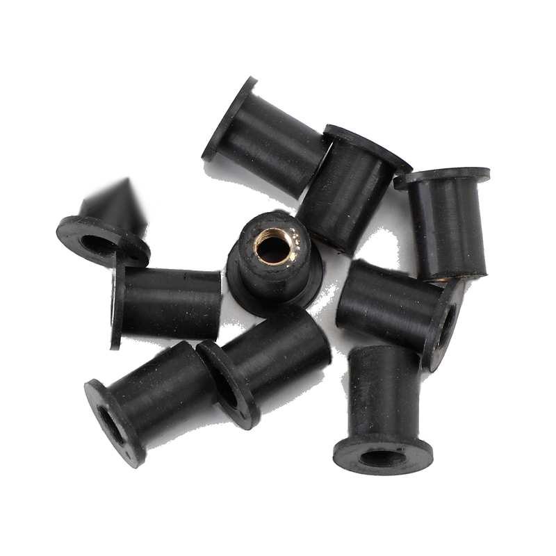 10 Quantity M5 Rubber Well Nut Windscreen & Fairing 5mm Wellnuts Fits 10mm Hole