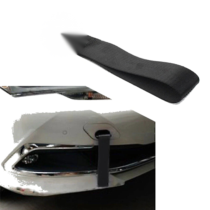Universal Car Rear / Front Bumper Black Tow Towing Strap Belt Rope