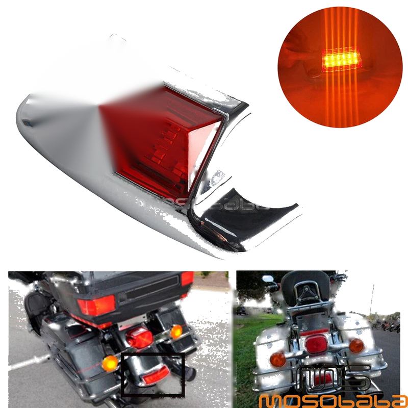 Harley Davidson Touring Softail Red Lens Rear Fender LED Tip Light