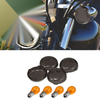 Harley Dyna Smoked Black Turn Signal Lens (02–13)